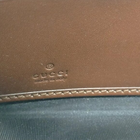 554248BY (L3) Authentic Gucci Wallet Long Brown PVC Luxury Vintage Designer Hand - Picture 9 of 10